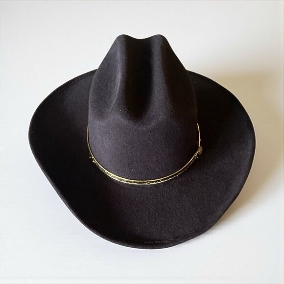 Children’s Western Black Cowboy Hat Small - Picture 2 of 5